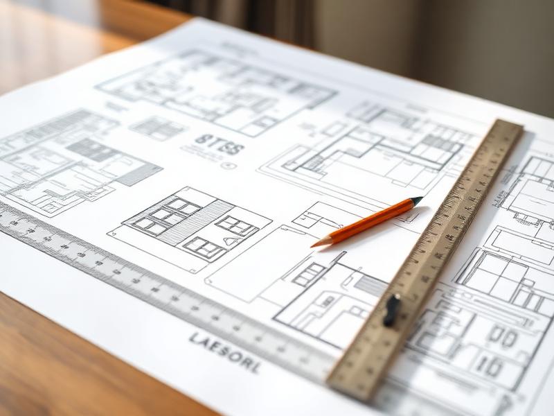Plans de rénovation sur une table